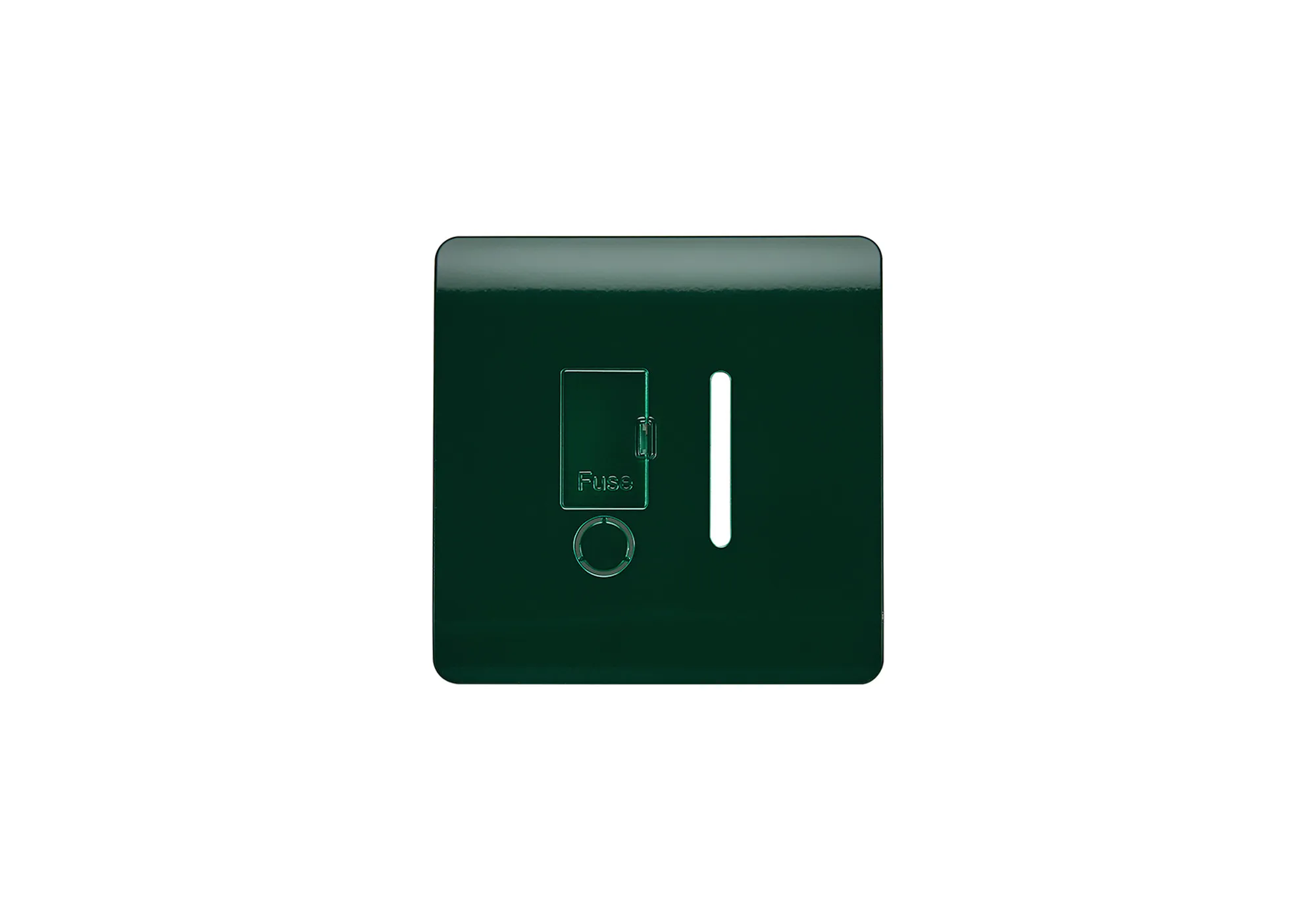 ART-FSDG-SP  (FACEPLATE) Switch Fused Spur 13A With Flex Outlet Dark Green